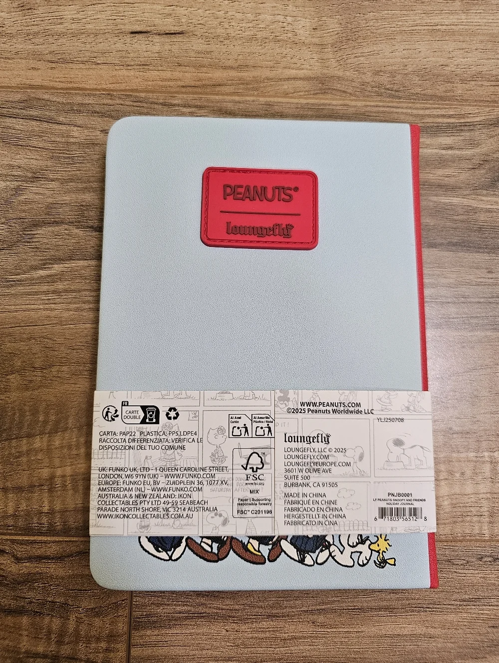 LOUNGEFLY X PEANUTS SNOOPY & GANG STATIONERY JOURNAL